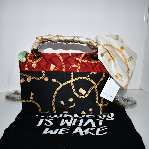 Kurt Geiger Kensington Quilted Nylon Scarf Handle Shoulder Satchel Bag #97990992 - Picture 6 of 9